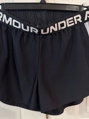 Under Armour Black Athletic Shorts with Branded Waistband